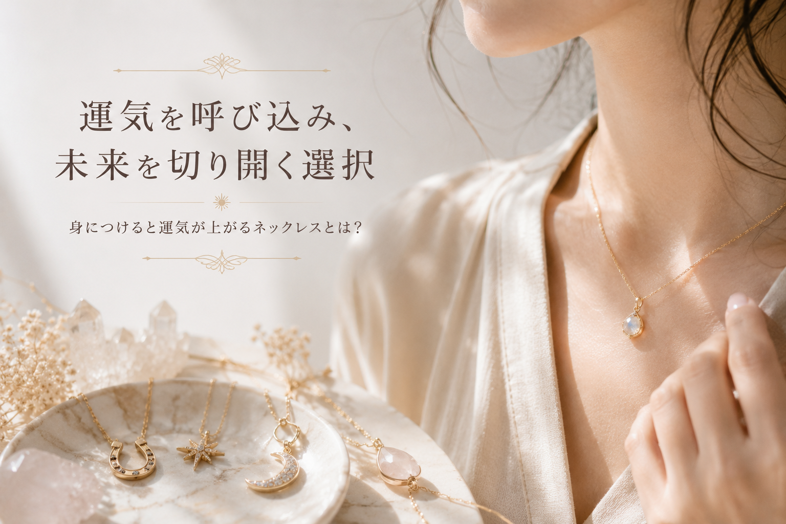 身につけると運気が上がるネックレスとは？運気を呼び込み、未来を切り開く選択
