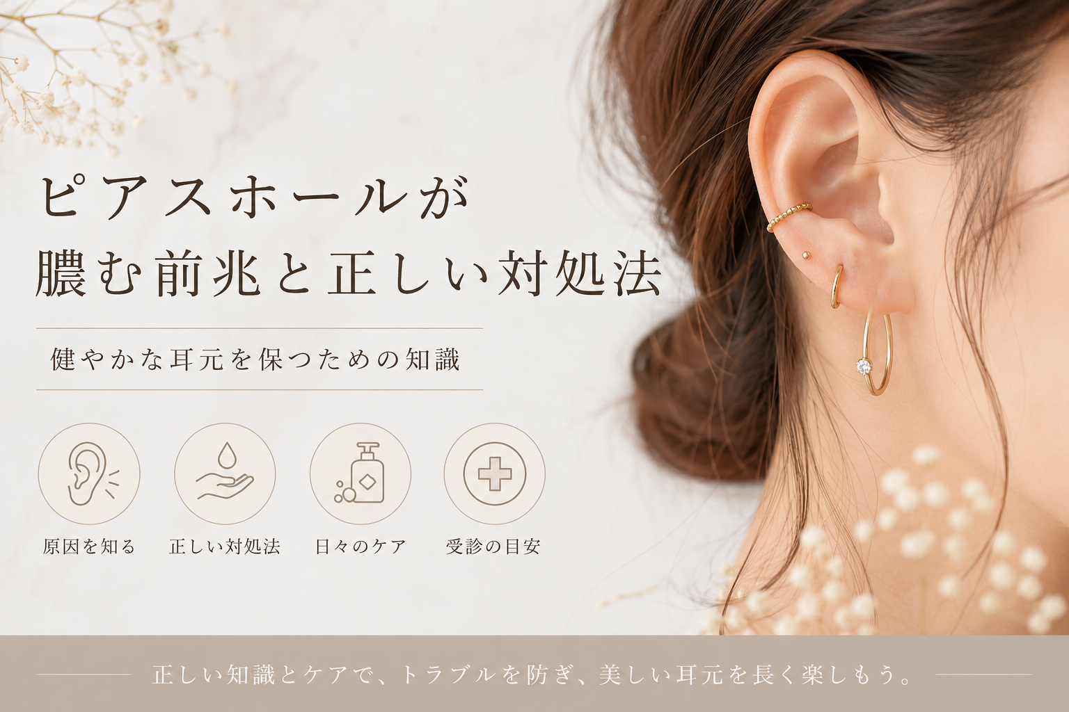 ピアスホールが膿む前兆と正しい対処法：健やかな耳元を保つための知識