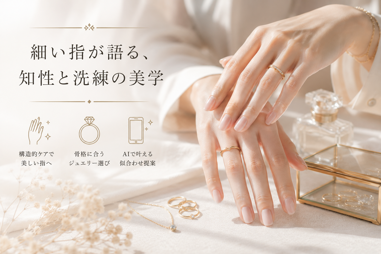 指が細い女性の魅力と審美学的アプローチ：手元から放つ知性と洗練の流儀