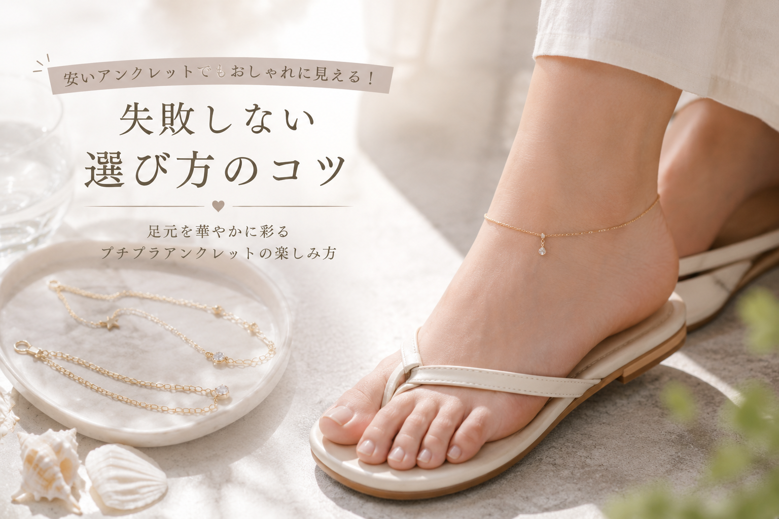 安いアンクレットでもおしゃれに見える!失敗しない選び方のコツ