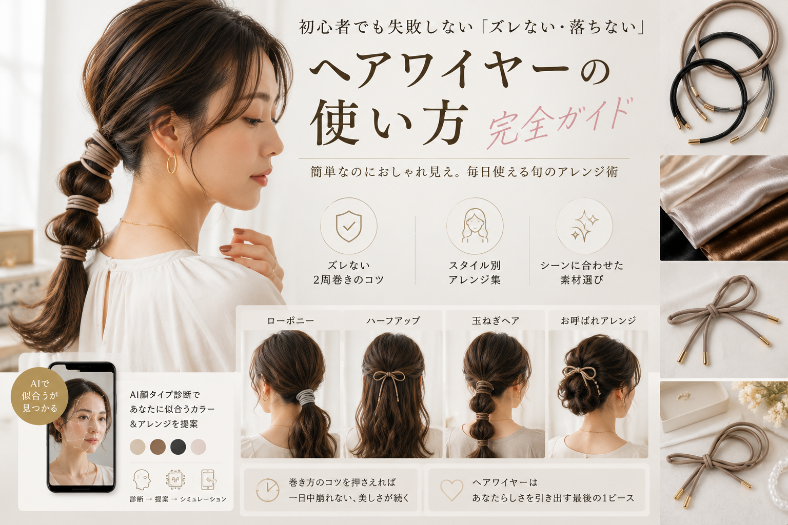 ヘアワイヤーで作る旬ヘア：失敗しない使い方とアレンジアイデア