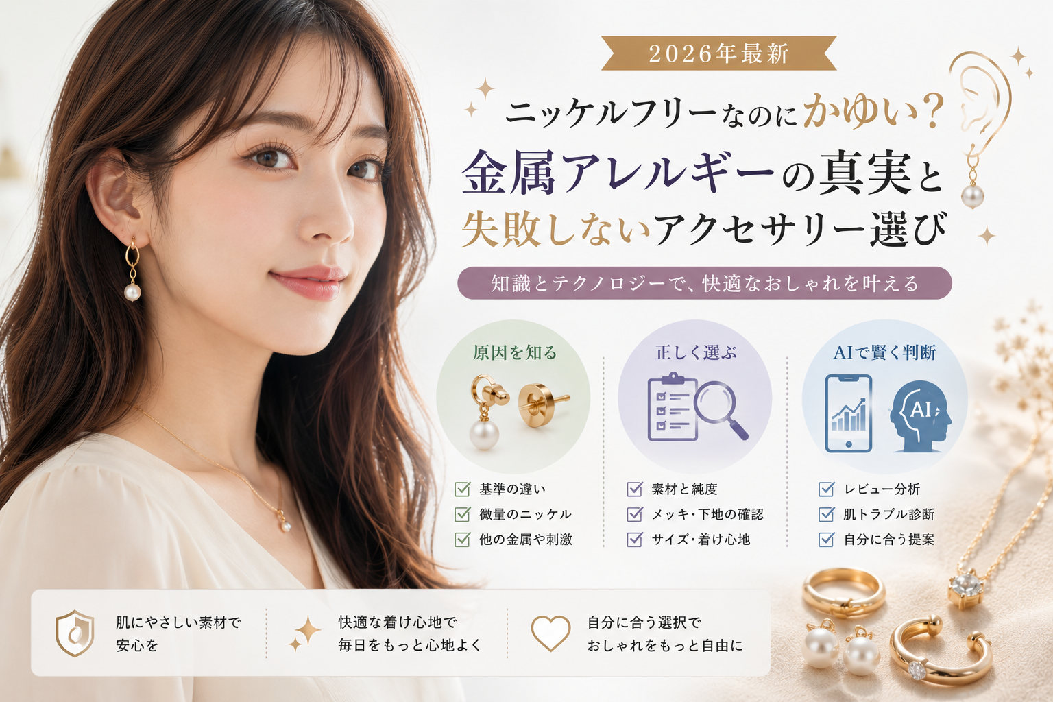 ニッケルフリーなのにかゆい？金属アレルギーの真実と失敗しないアクセサリー選び