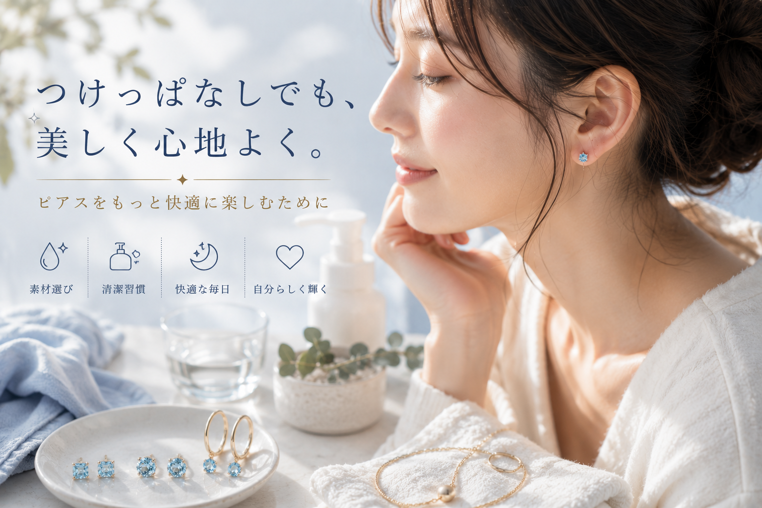 ファッションピアスを「つけっぱなし」にする楽しみ方と正しい衛生習慣