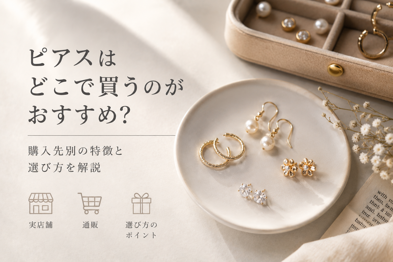 ピアスはどこで買うのがおすすめ？購入先別の特徴と選び方を解説