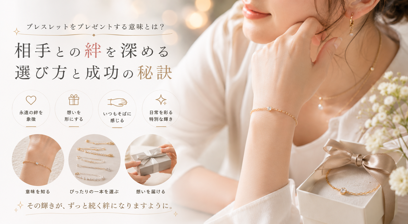 ブレスレットをプレゼントする意味とは？相手との絆を深める選び方と成功の秘訣