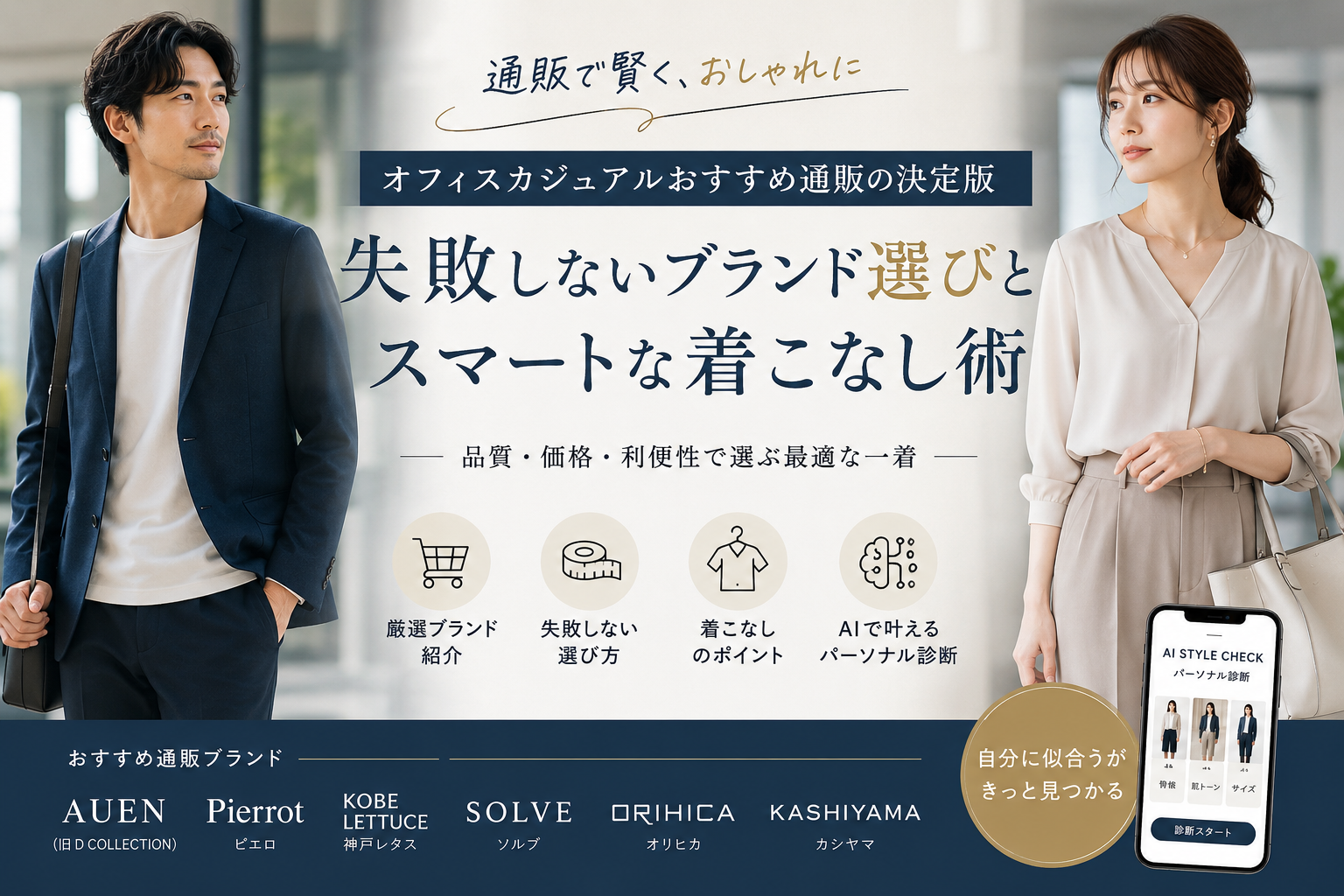 オフィスカジュアルおすすめ通販の決定版：失敗しないブランド選びとスマートな着こなし術
