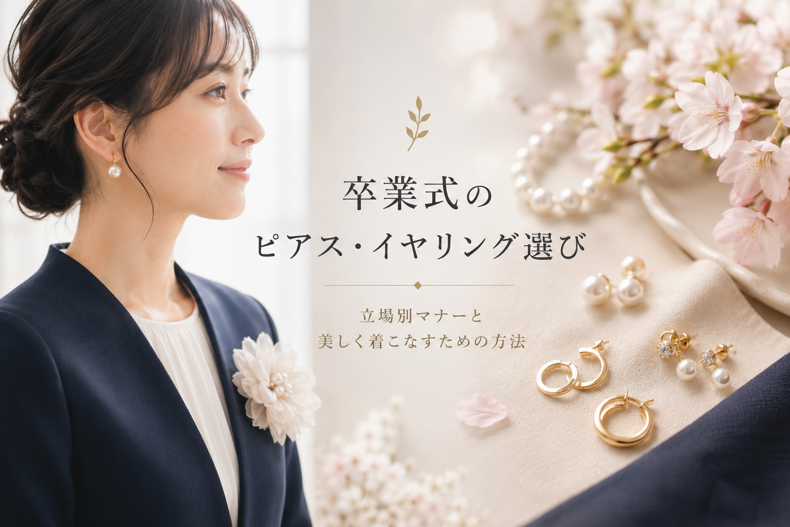 卒業式のピアス・イヤリング選び：立場別マナーと美しく着こなすための方法
