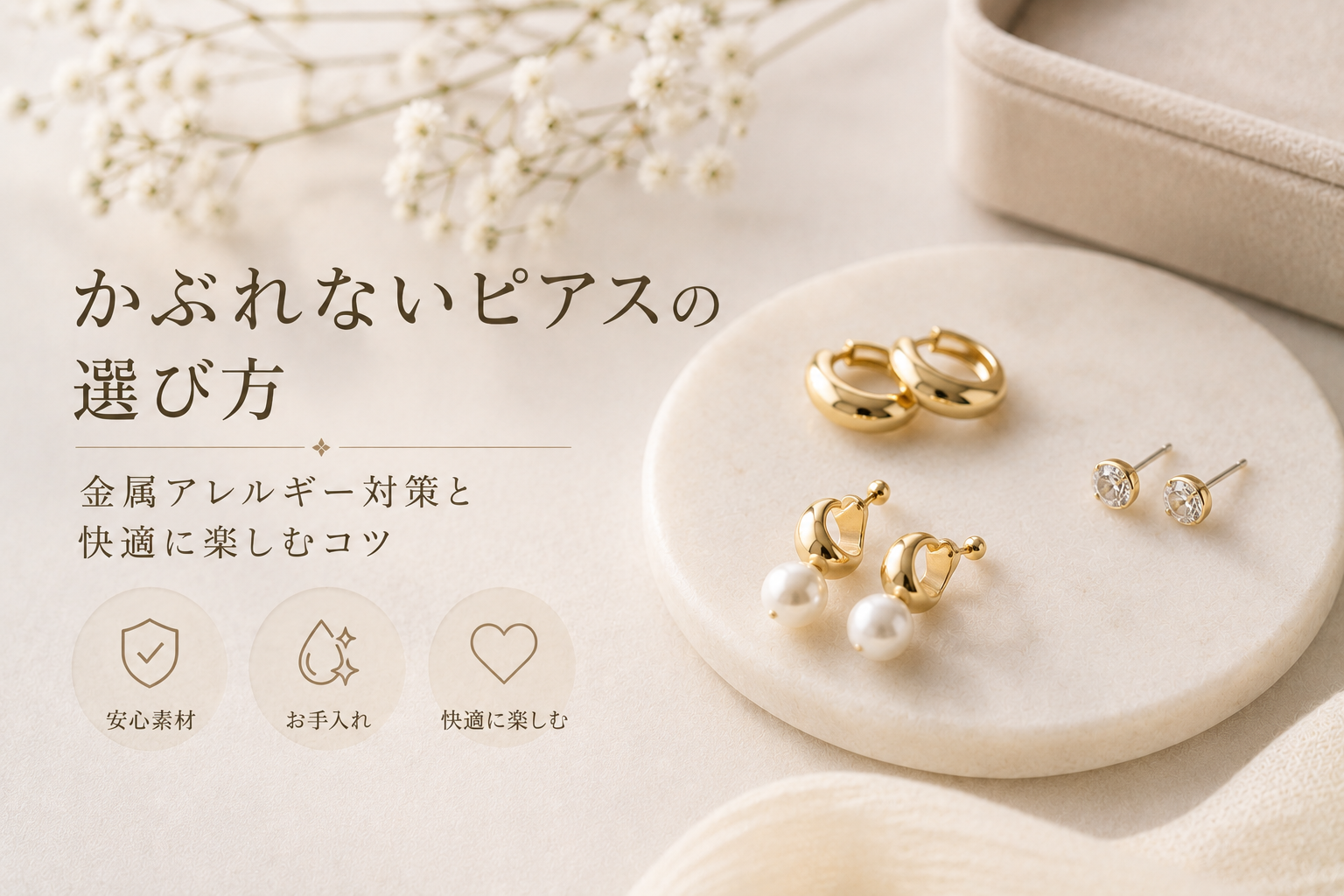 かぶれないピアスの選び方｜金属アレルギー対策と快適に楽しむコツ