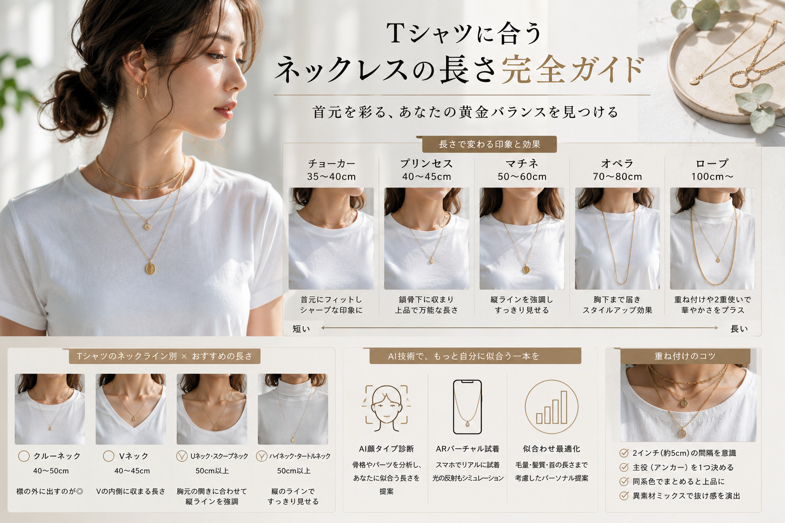 Tシャツに合うネックレスの長さ徹底解説：首元を彩る審美学的黄金比とスタイリングの論理