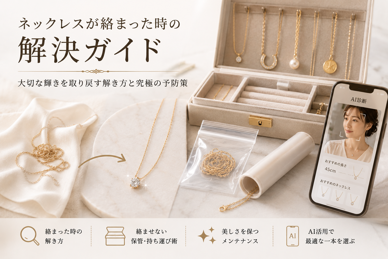 ネックレスが絡まった時の解決方法とは？大切な輝きを取り戻す解き方と究極の予防策