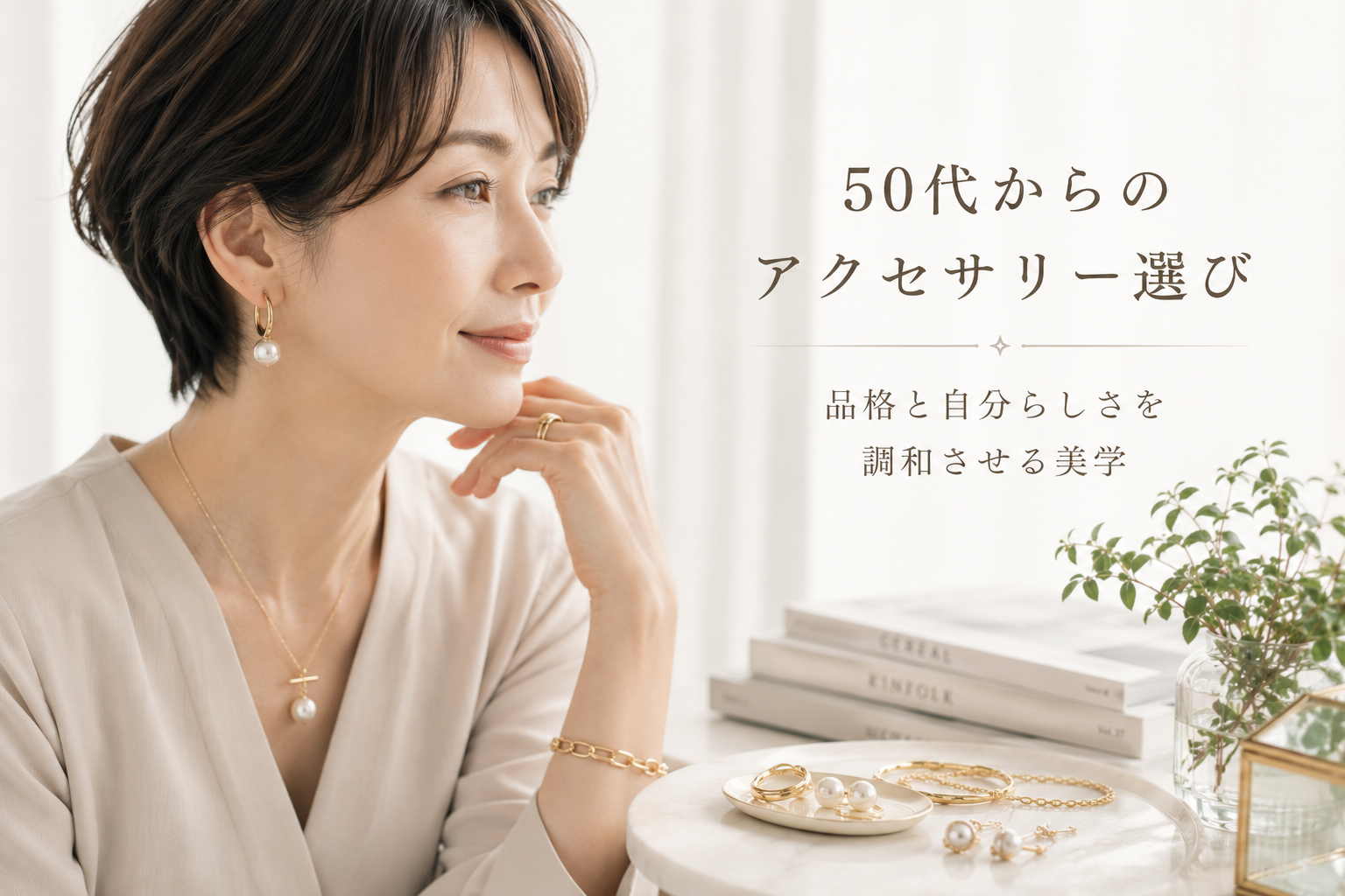 50代からのアクセサリー選び:品格と自分らしさを調和させる美学