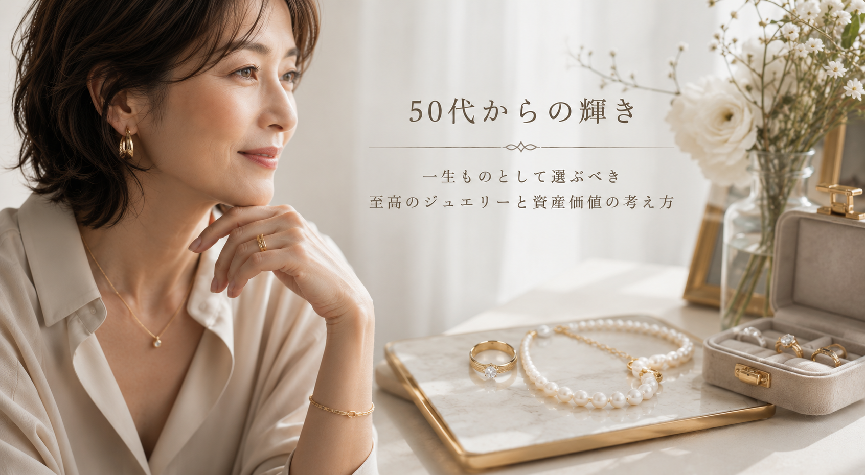 50代からの輝き：一生ものとして選ぶべき至高のジュエリーと資産価値の考え方