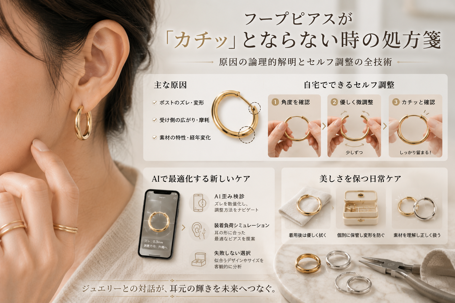 フープピアスが「カチッ」とならない時の処方箋：原因の論理的解明とセルフ調整の全技術