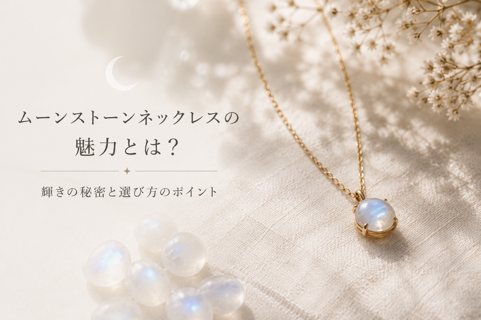 ムーンストーンネックレスの魅力とは?輝きの秘密と選び方のポイント