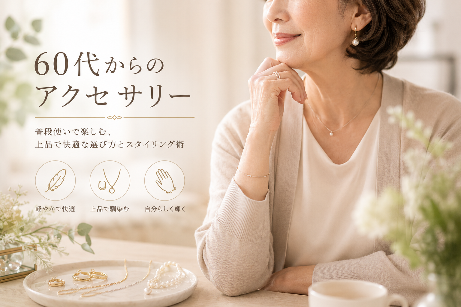 60代からのアクセサリー：普段使いで楽しむ、上品で快適な選び方とスタイリング術