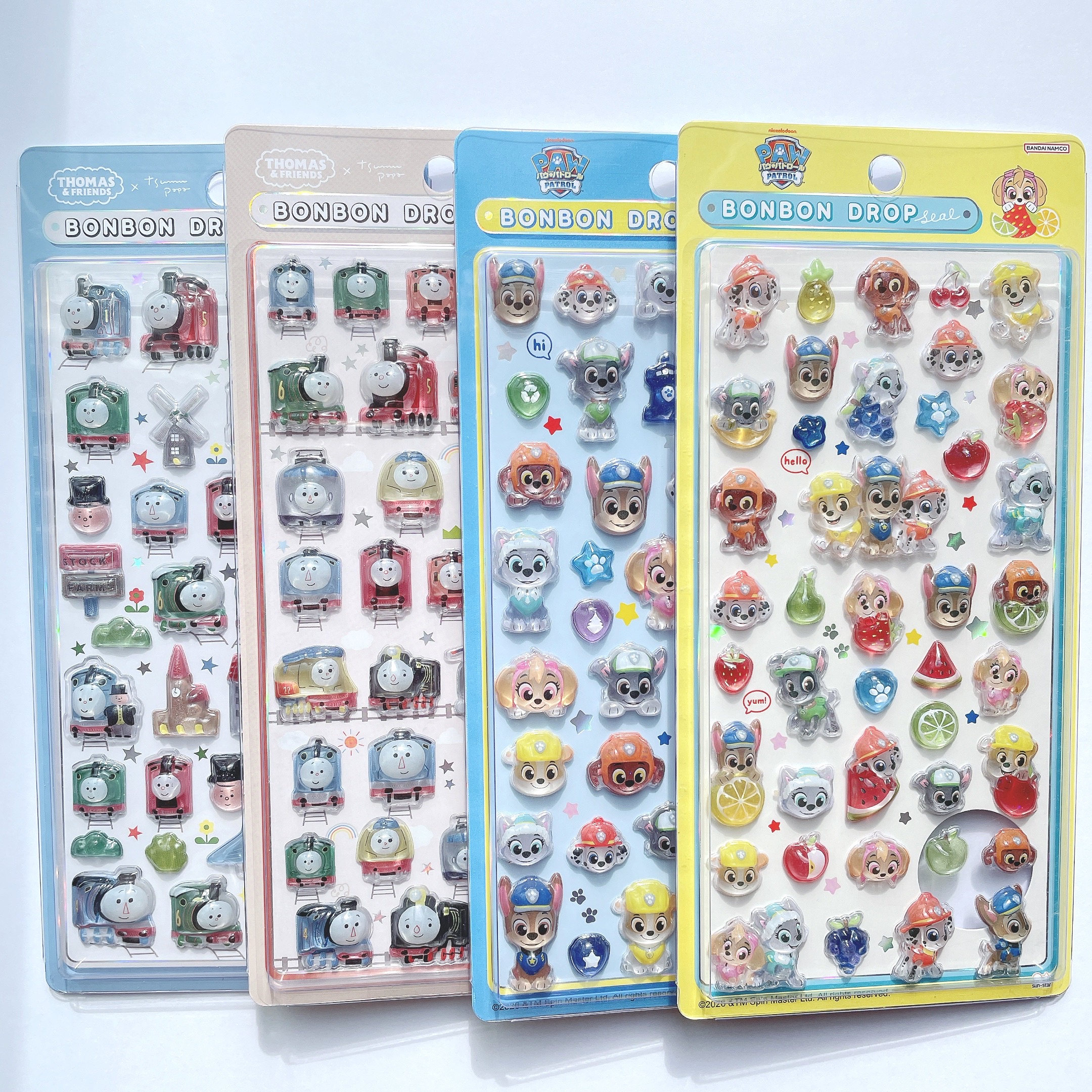 ボンボンドロップシール きかんしゃトーマス・パウパトロール販売のお知らせ