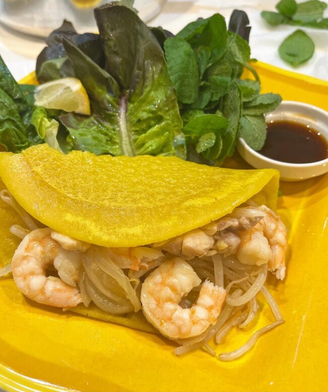 【バインセオ】あきたこまち米粉でパリッと時短！野菜を食べるベトナム風お好み焼き