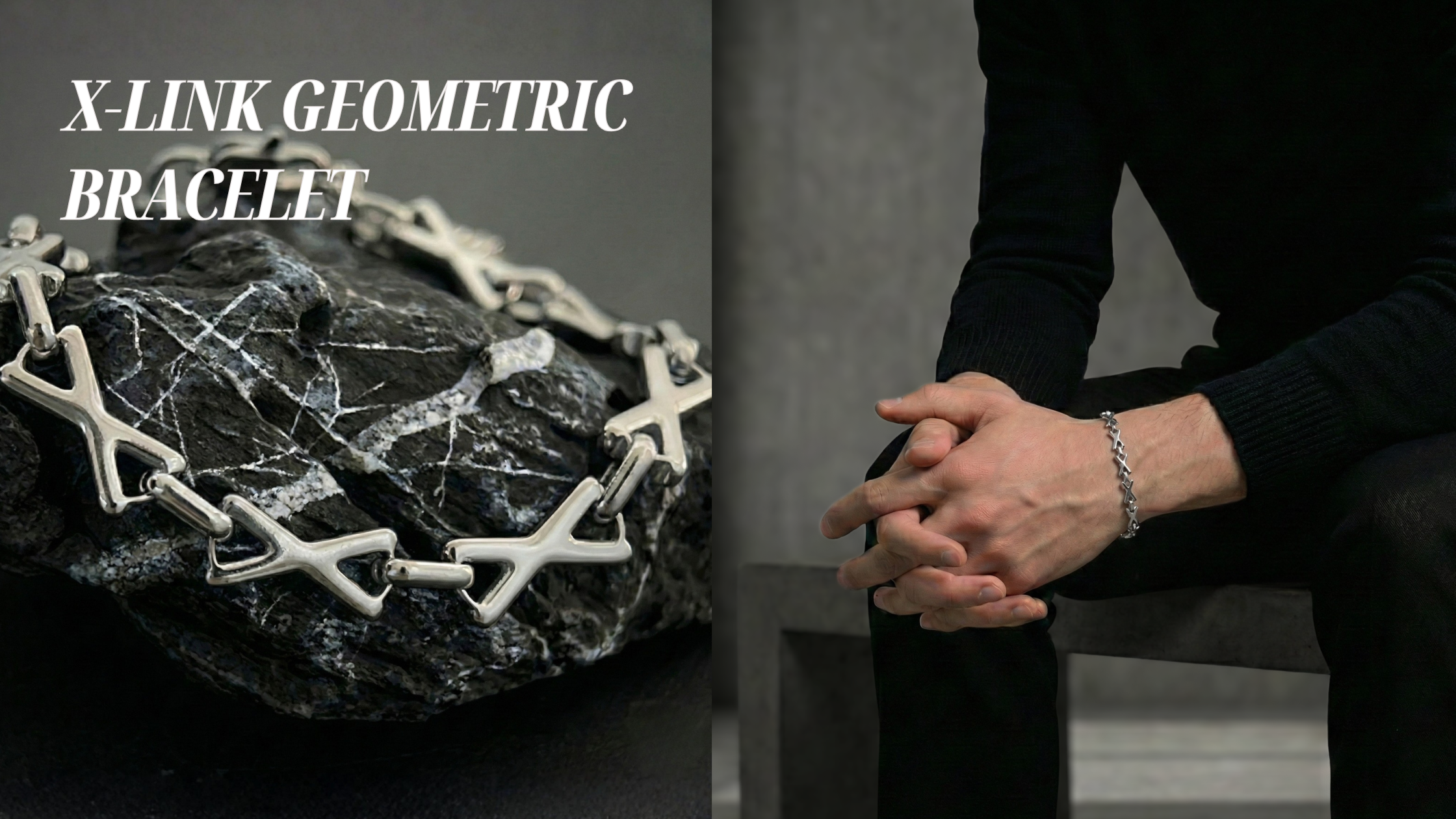 【立体的な美しさ】X-LINK GEOMETRIC BRACELET