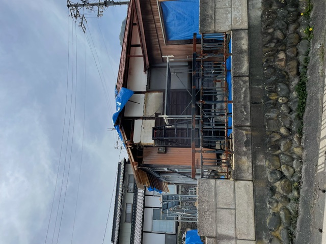 ◆長野県上田市、リフォーム中の古民家から薪ストーブの設置依頼下見に行きました。