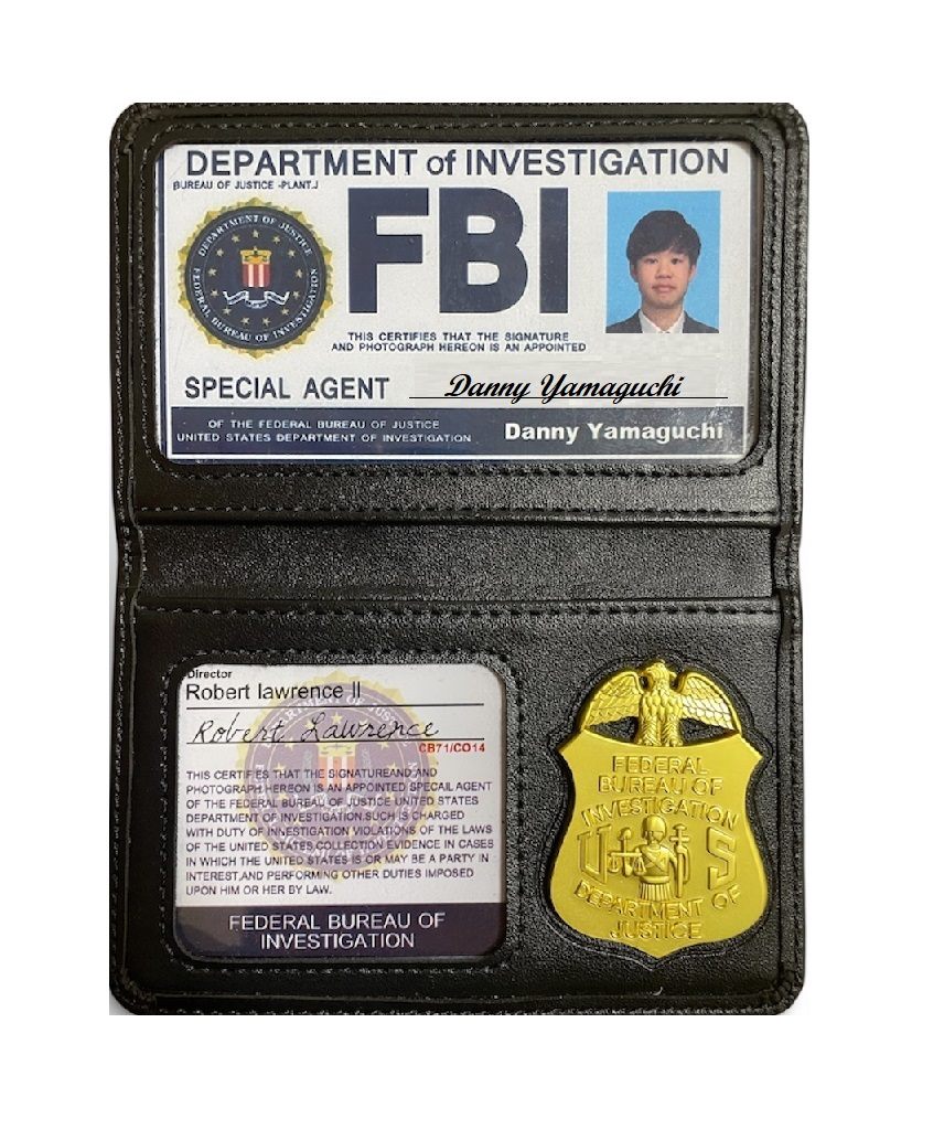 【オーダーメイド】本格FBI ID,バッジがあなたのお名前で