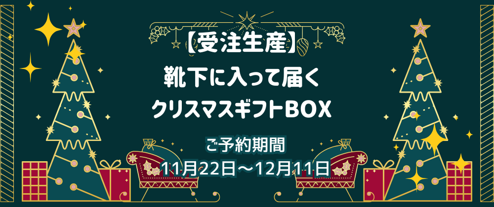 【受注生産】2024年靴下に入って届くクリスマスギフトBOX🎁
