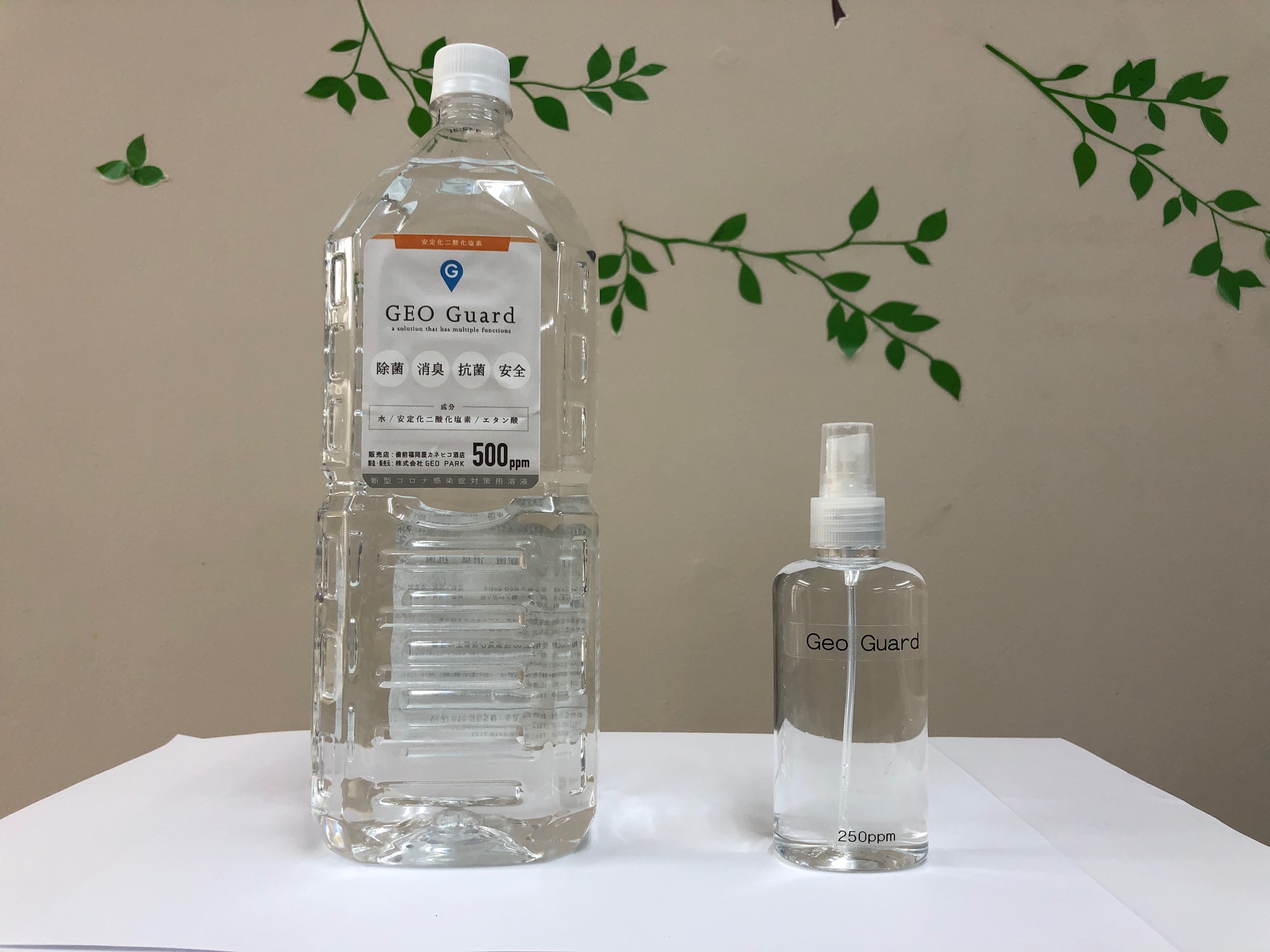 ECOな消毒液、ジオガード ( 安定化二酸化塩素 )　500ppm