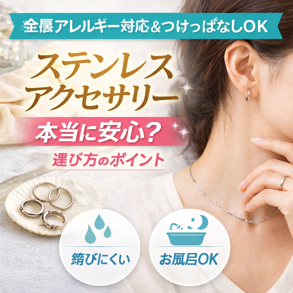 金属アレルギー対応のステンレスアクセサリーは本当に安心？ / seasukii シースキー