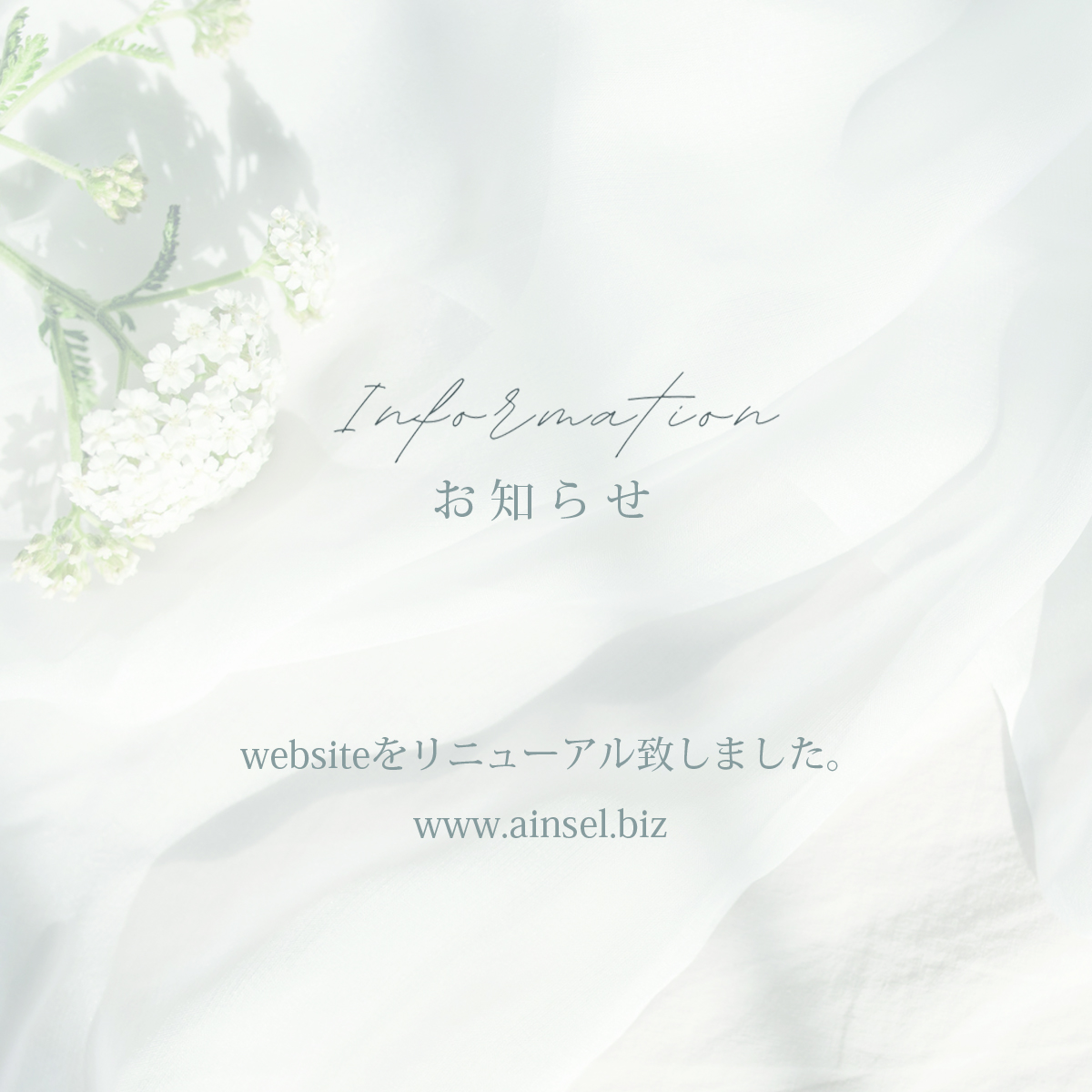 Websiteをリニューアル致しました。