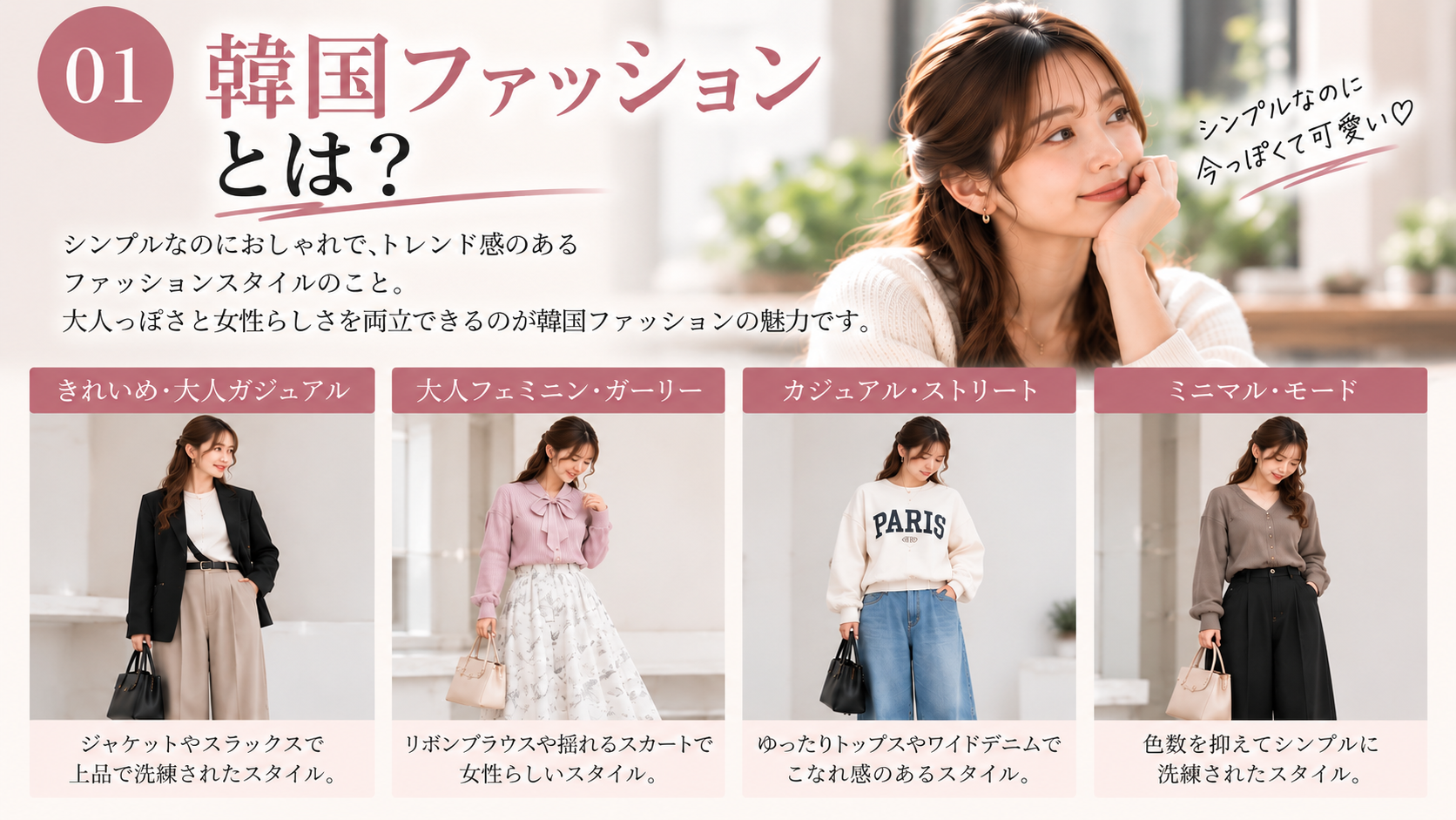 韓国ファッションとは?低身長・骨格ストレートでもおしゃれに着こなすコツ