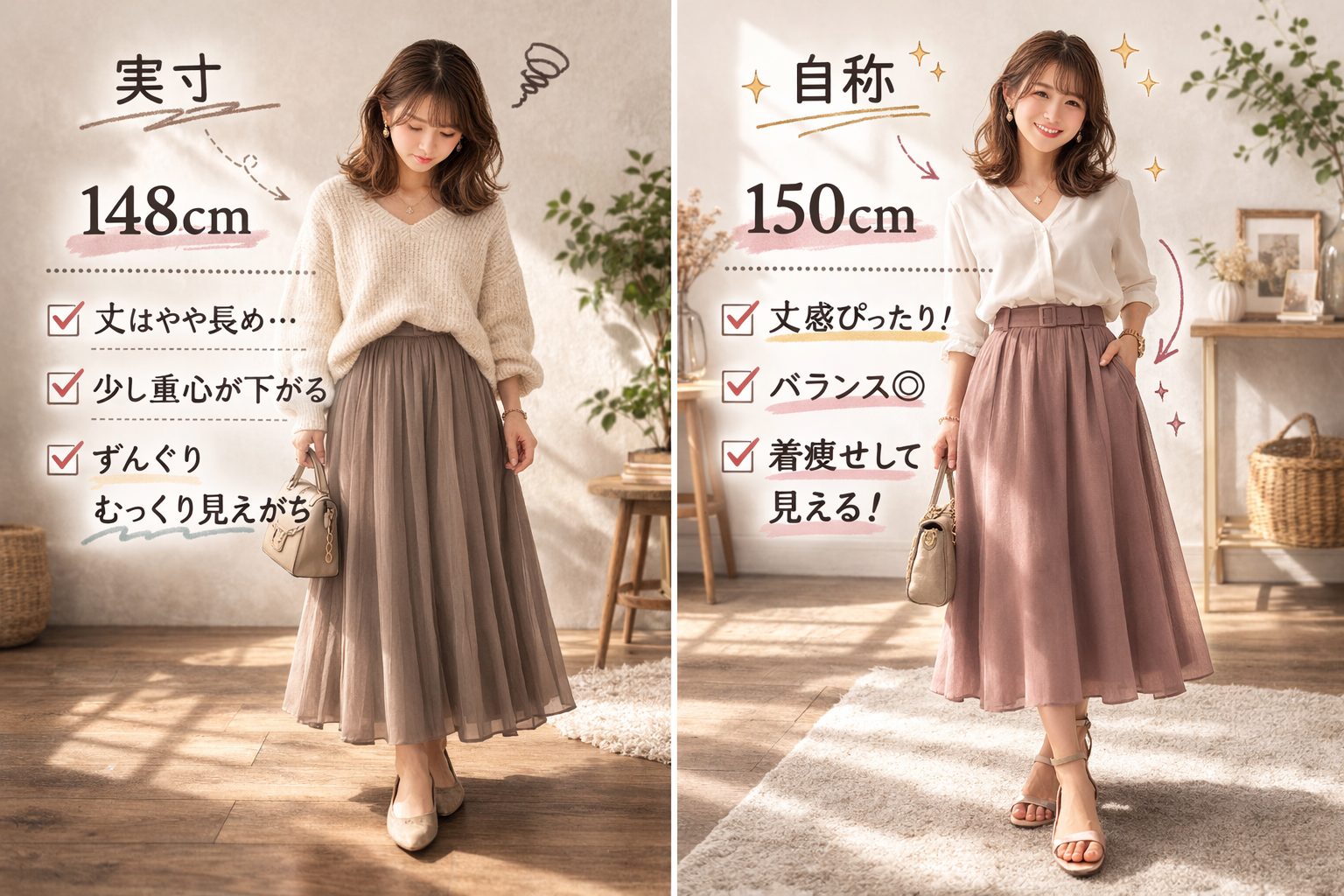 150cmって本当は何cm？“自称150cm（実寸148cm）”に込めたリアルな意味