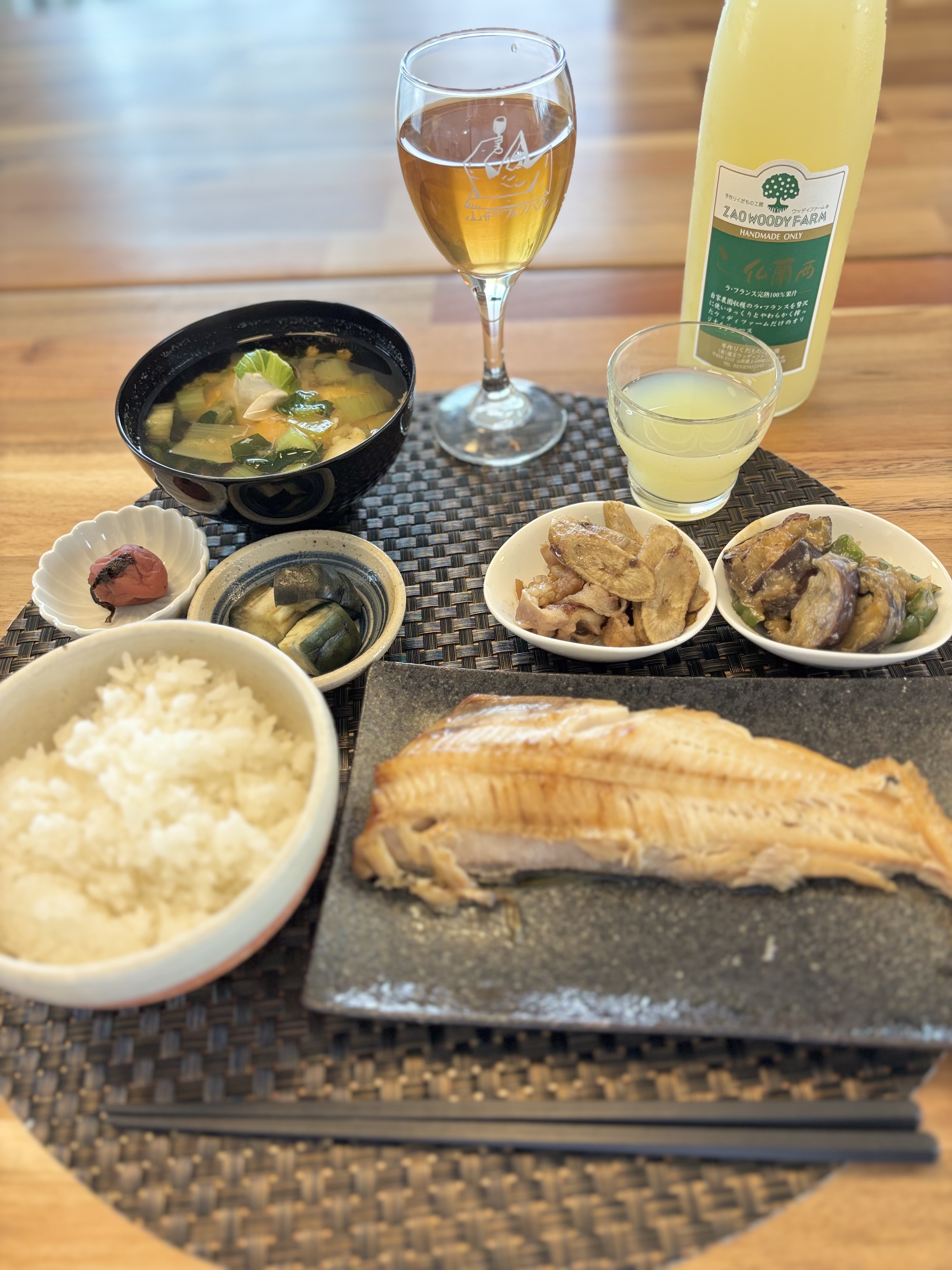 ラフランスジュース✖️和朝食