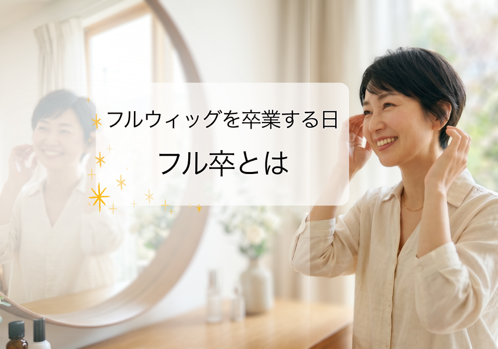 フルウィッグを卒業する日のために。 自毛に戻るその日まで、sotto が一緒にいます。|フル卒とは