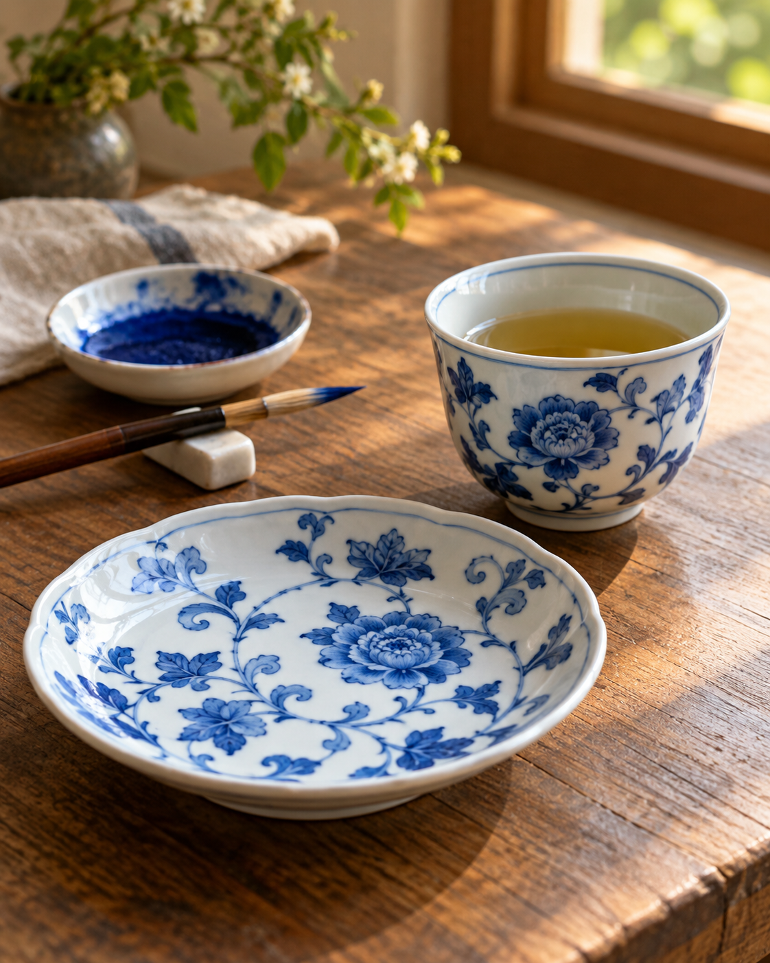 青花磁器の青い模様、実は釉薬の下にある？