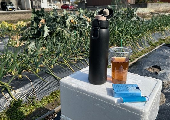 水筒に入れて畑仕事の休憩にほっと一服