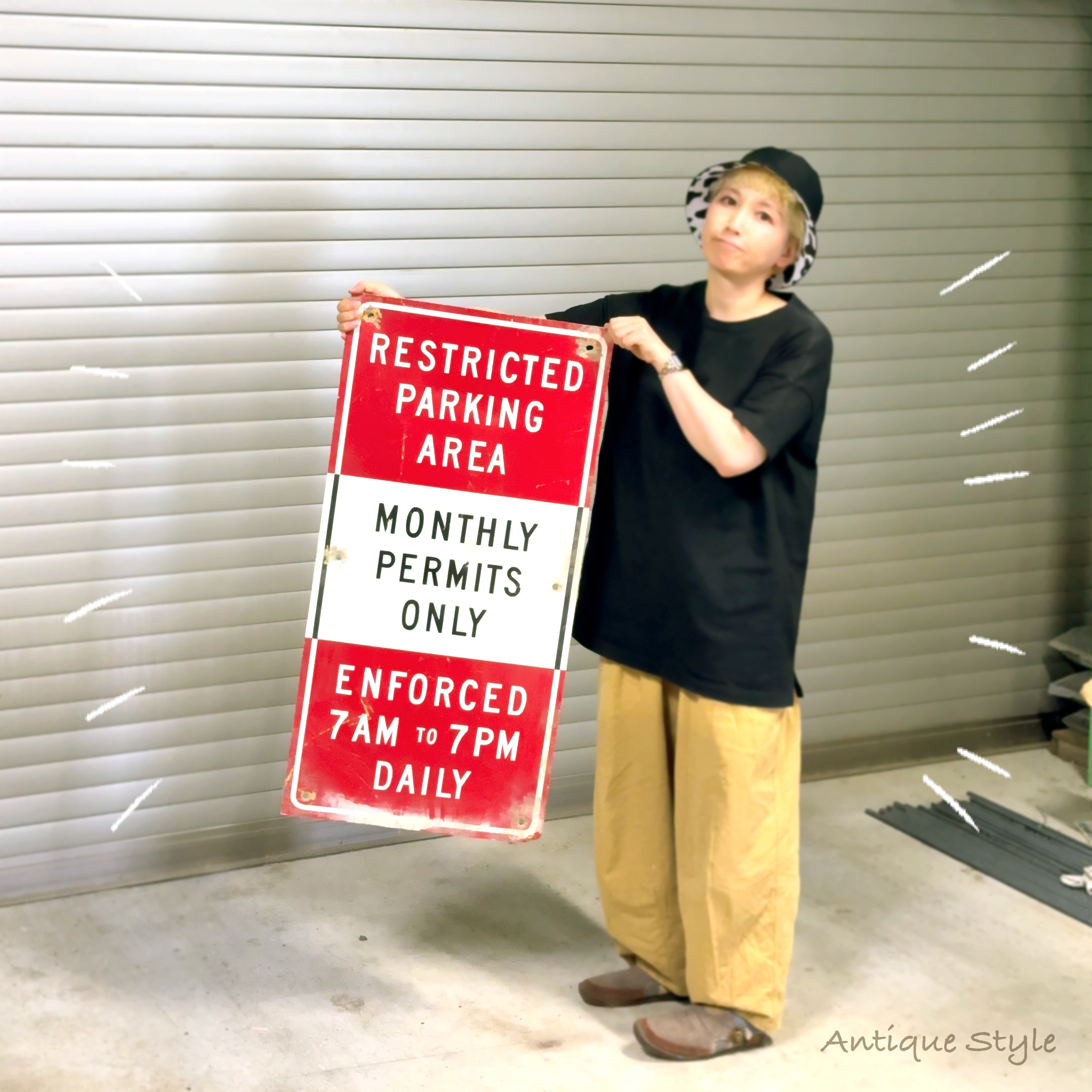 ⚫︎アメリカの大判USED駐車場看板