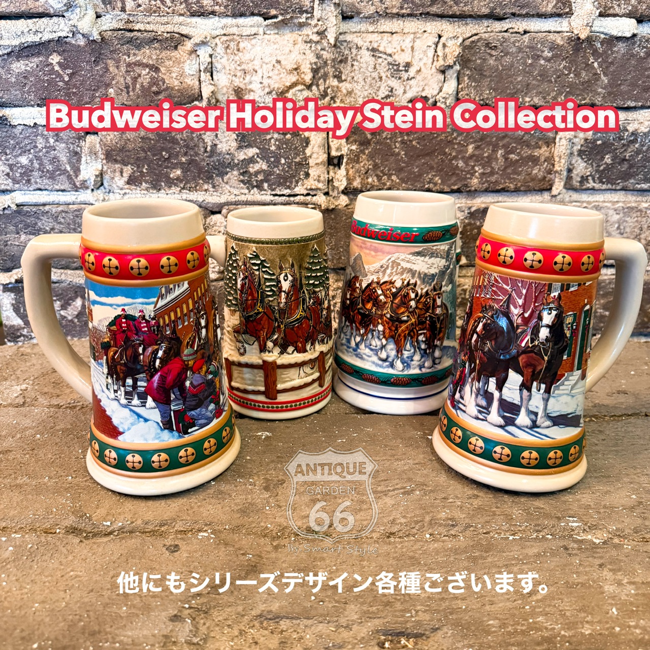 ⚫︎バドワイザー、ビンテージ陶器ビアマグ！
