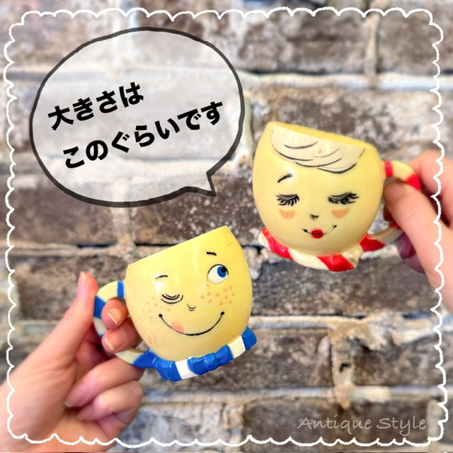 ⚫︎ペアのエッグフェイスミニマグ。