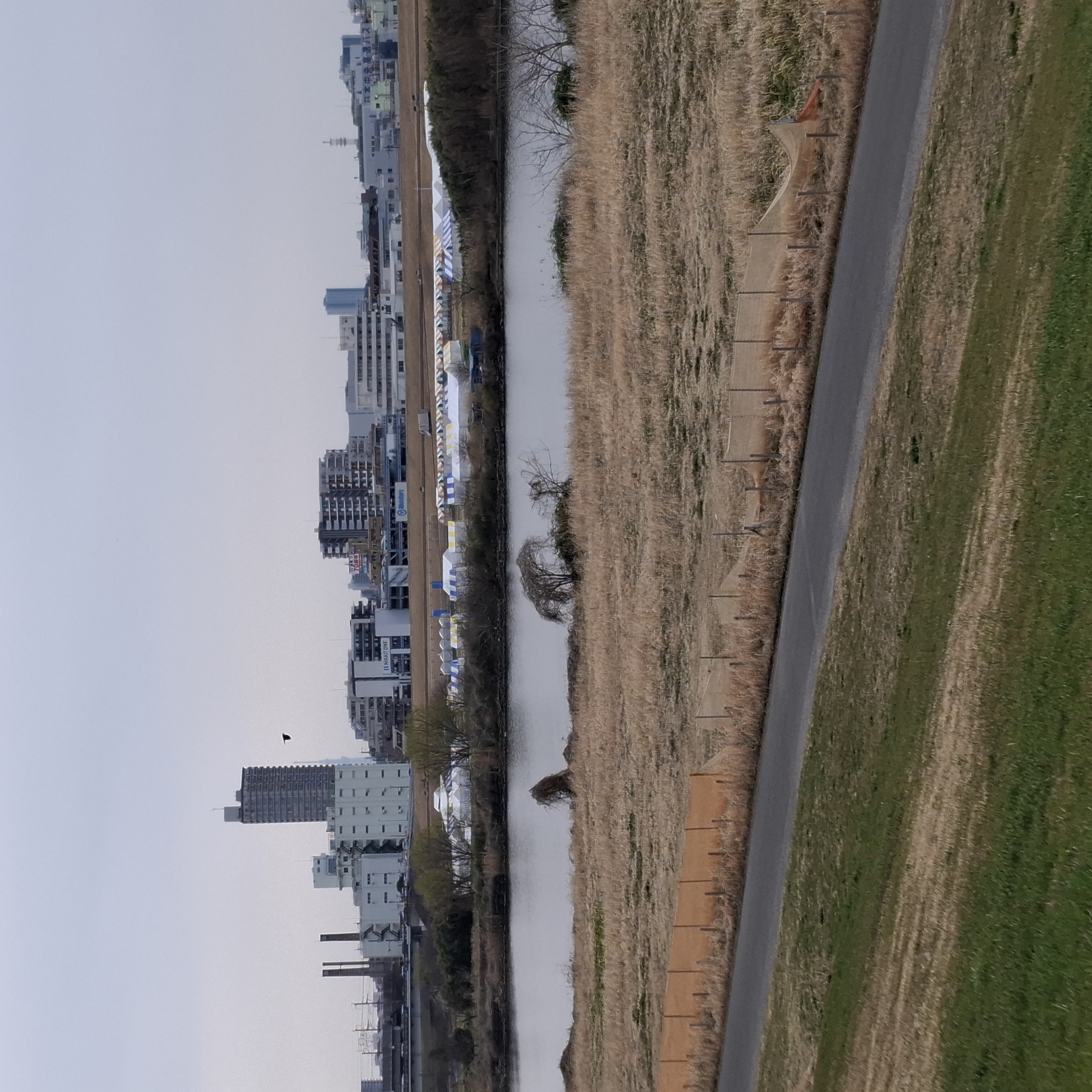 ボートコース　荒川を挟んで板橋側