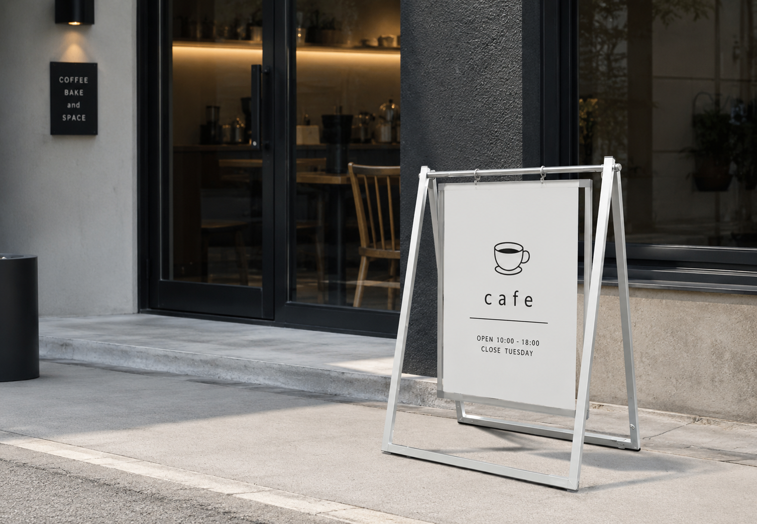 【自然と目が留まる】風に優しく揺れる「スイングサイン」で、店頭にさりげないアイキャッチを作る方法