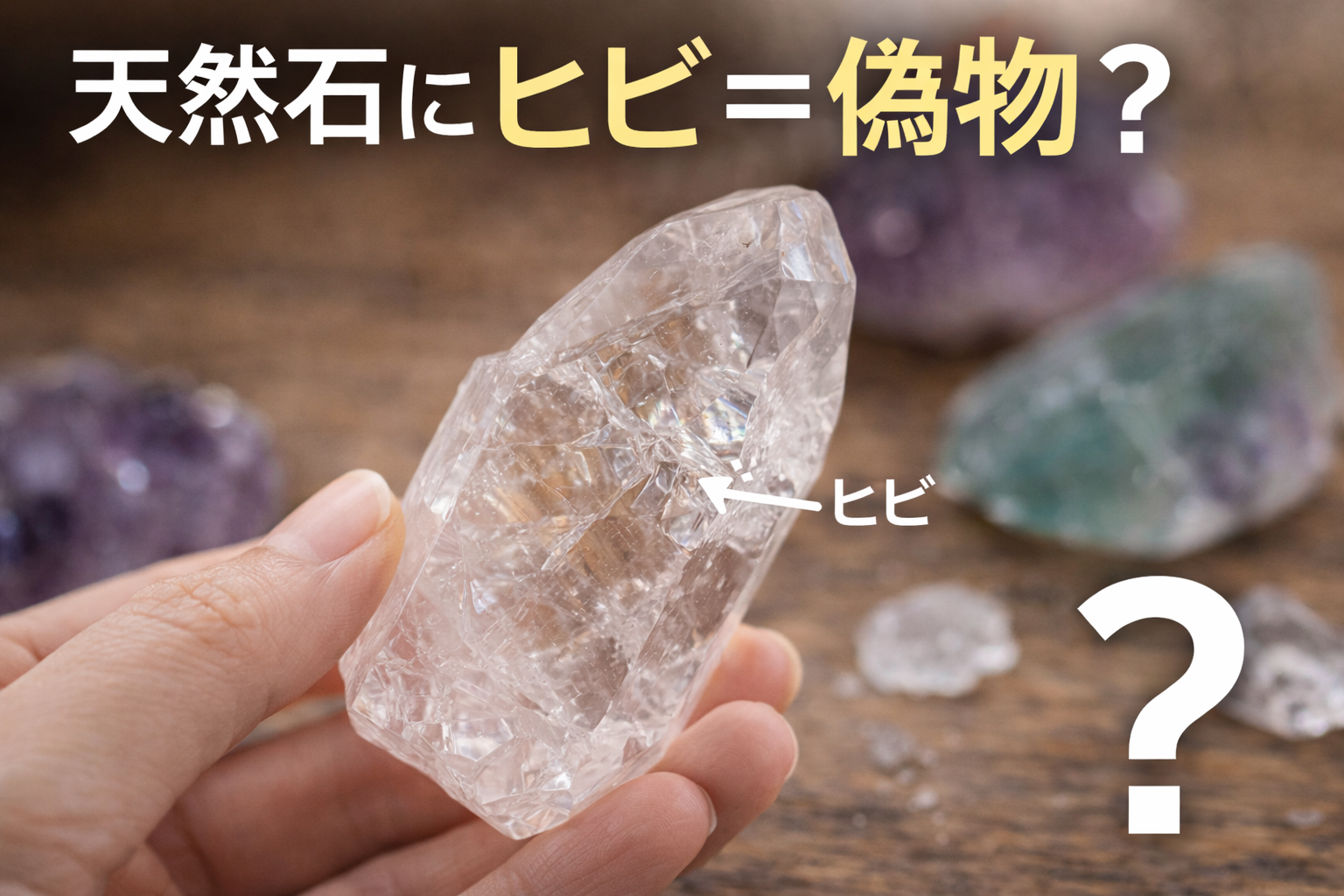 天然石にヒビが入っているのは偽物？クラックや内包物の正体