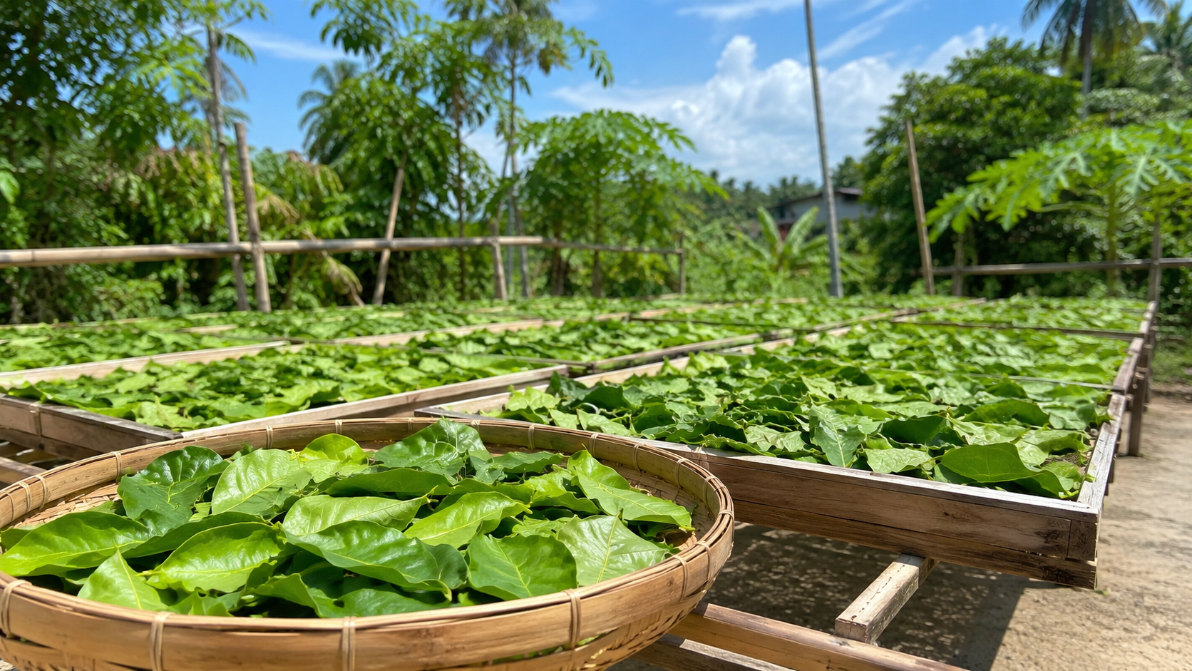 フィリピンの太陽で天日干し｜自然な風味のバナバ茶