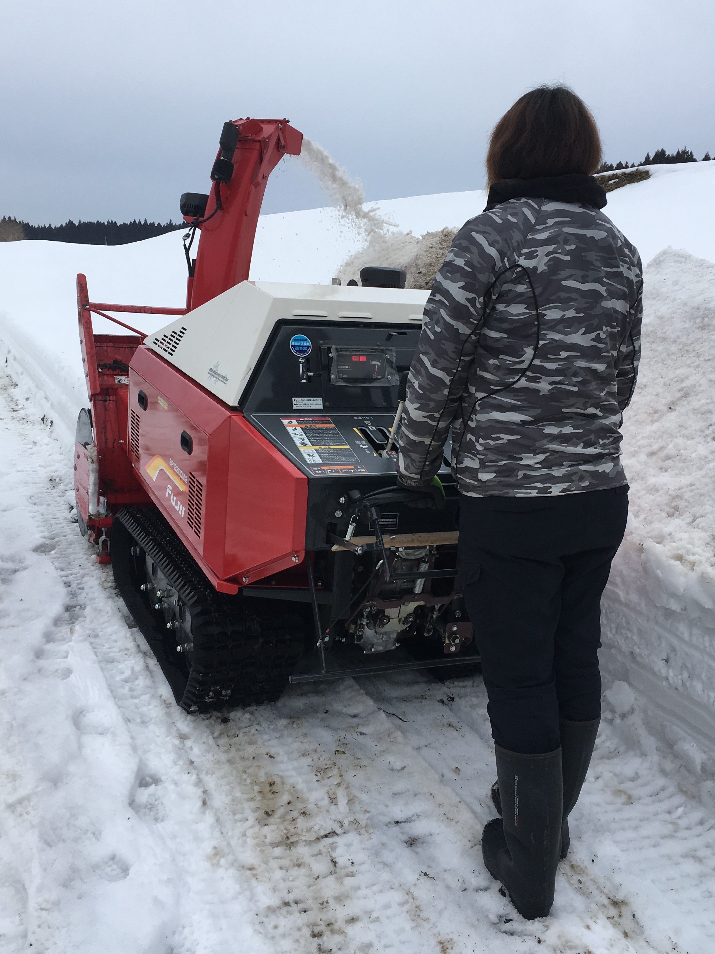 除雪中です。