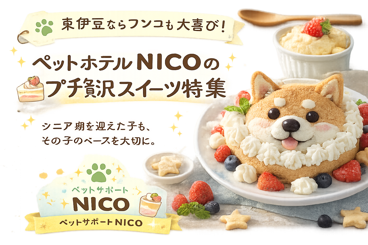 愛犬の記念日に特別なデザートを