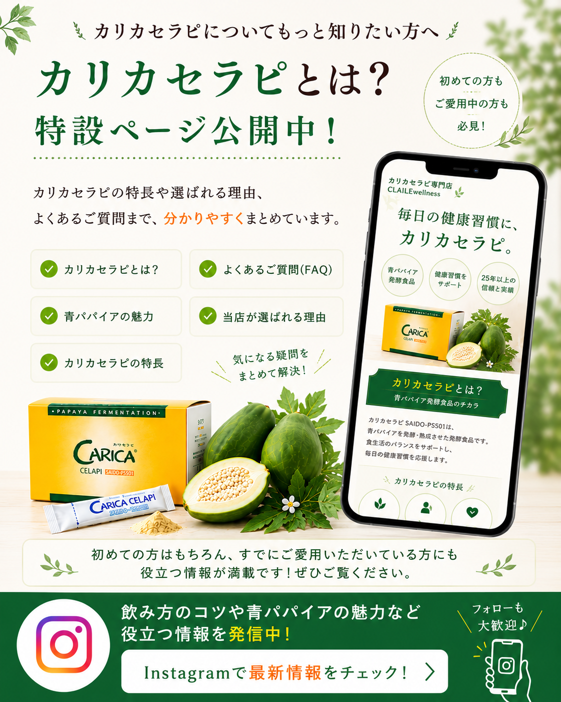カリカセラピについて分かりやすくまとめた特設ページを作りました