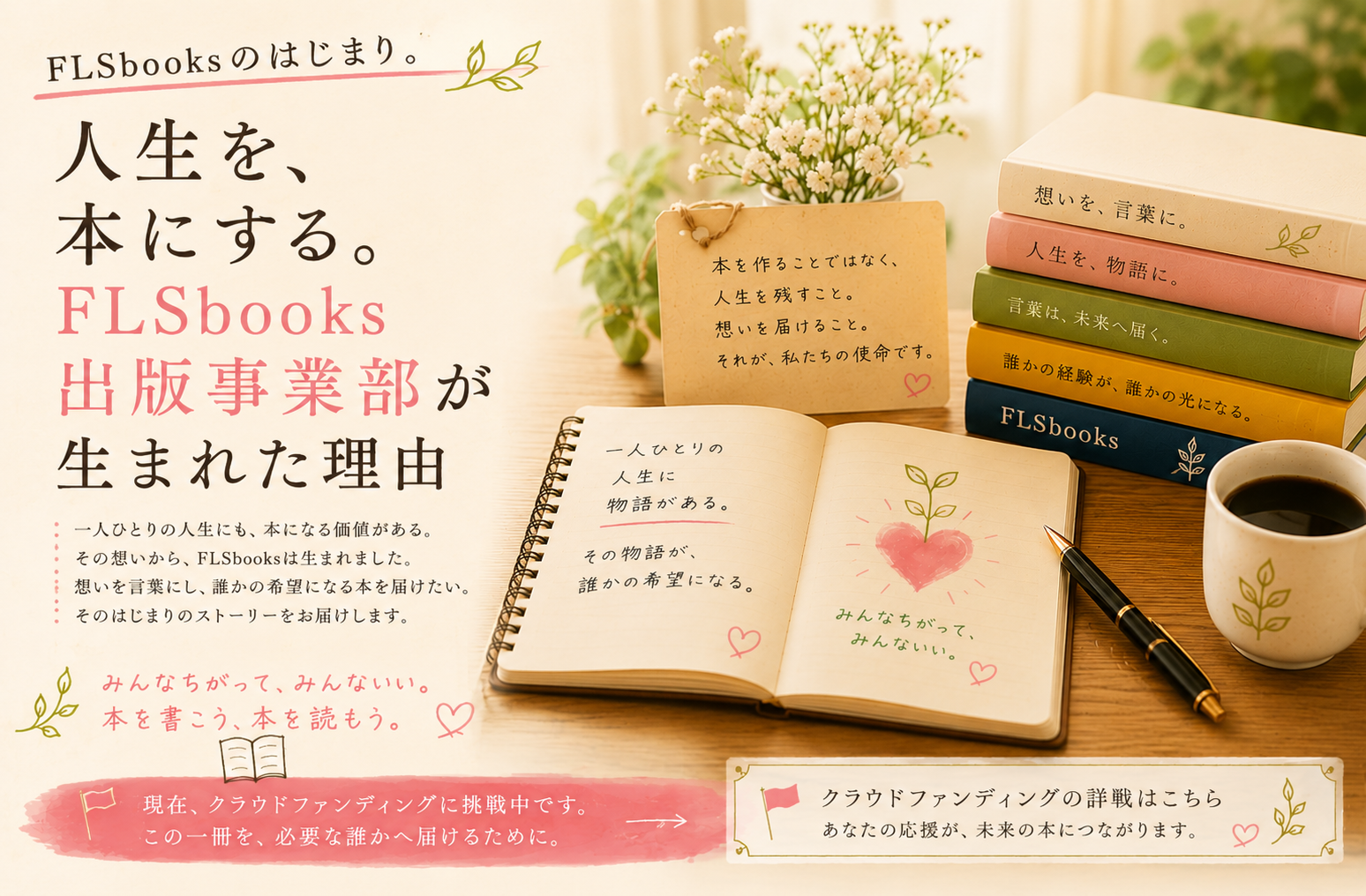 人生を、本にする。 FLSbooks出版事業部が生まれた理由