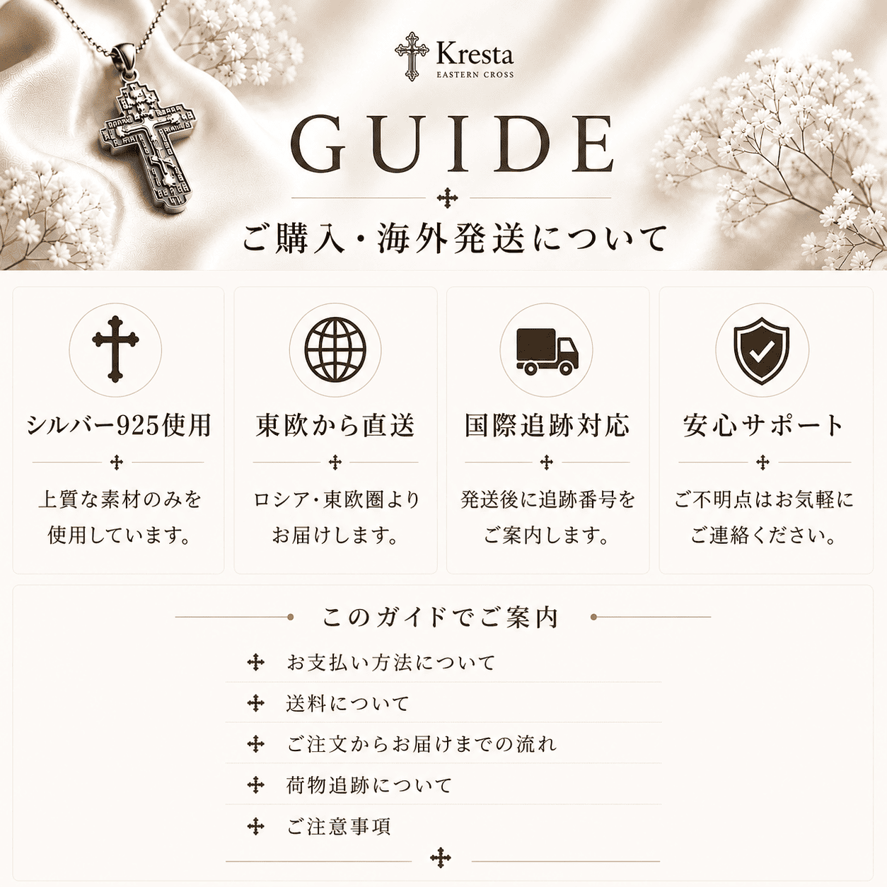 PURCHASE GUIDE｜ご購入・海外発送について
