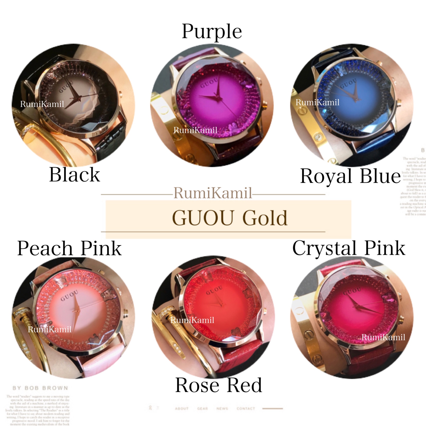 GUOU 本革腕時計が再入荷しました✨　新色も４色新発売です！