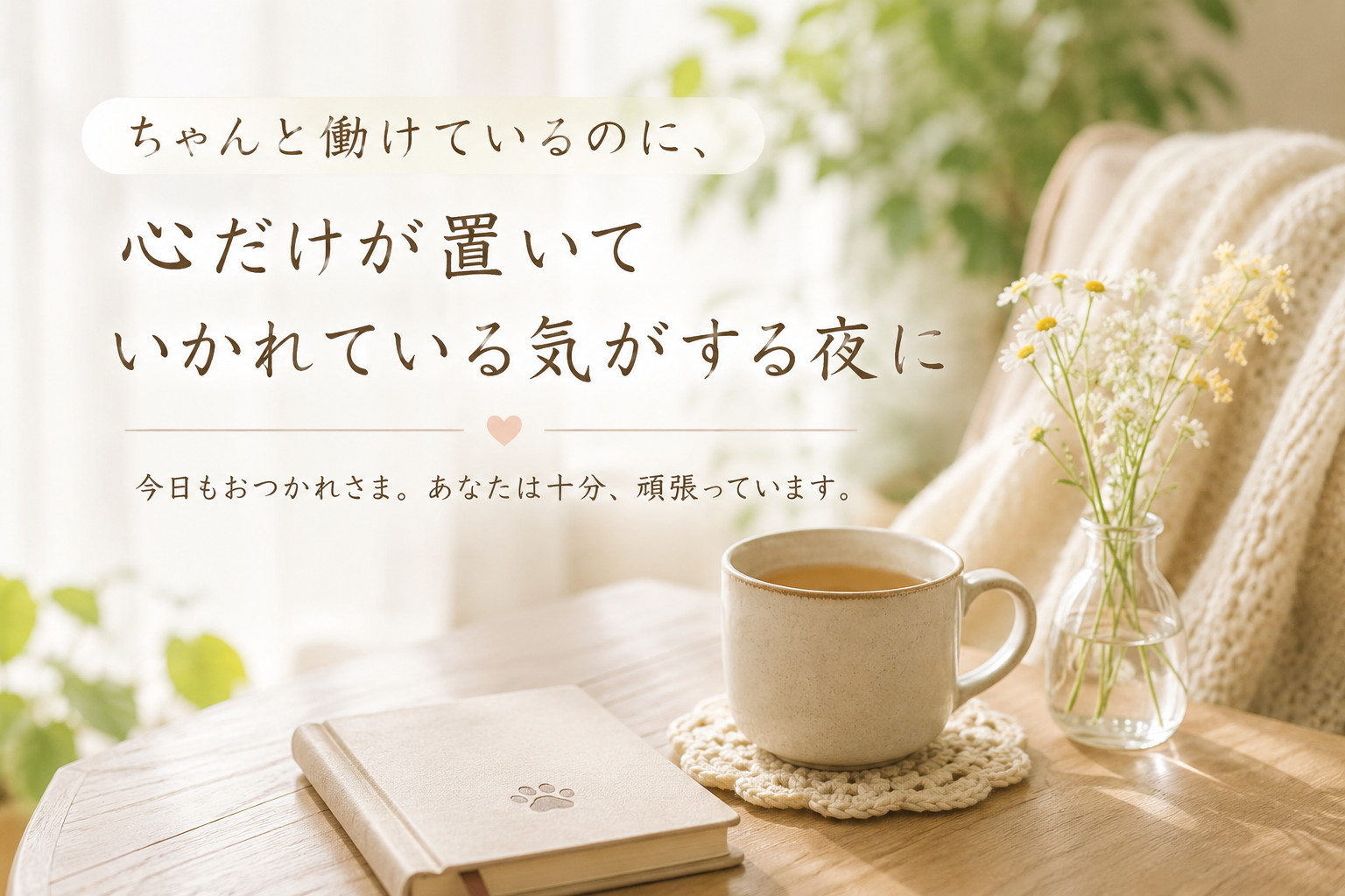 月曜日の朝、心が「置いてきぼり」だと感じたら。繊細なあなたを包む毛布のような時間