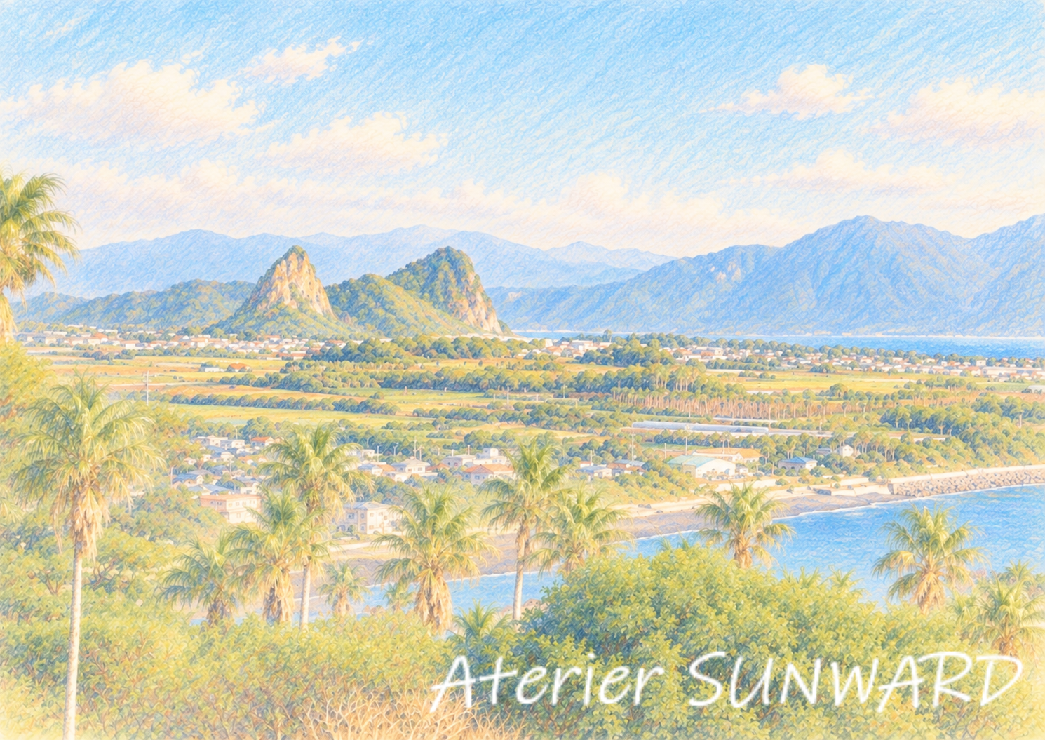 【新作】開聞岳から見たスヌーピー山