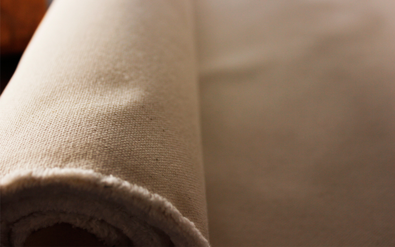 刷毛染用帆布生地について